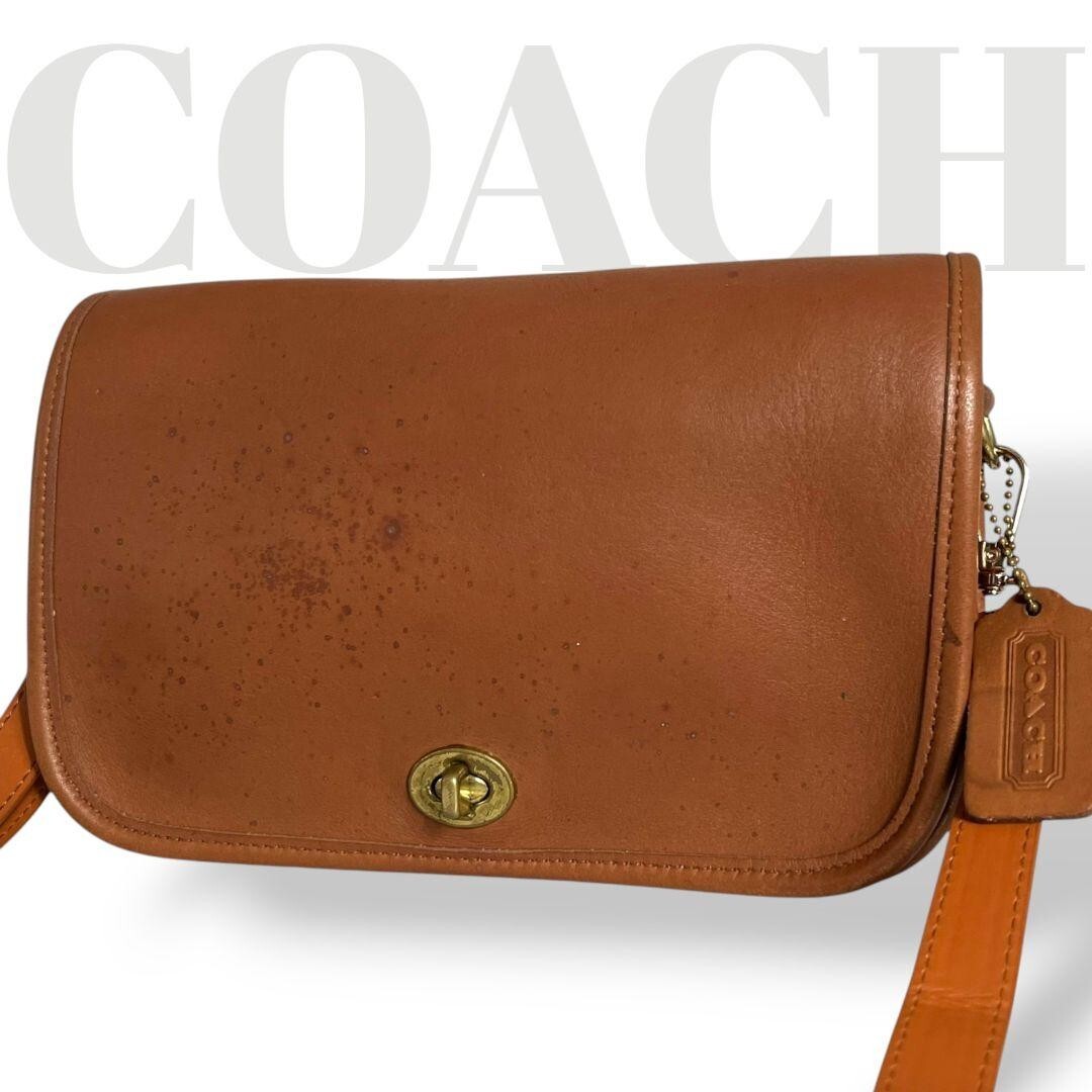 Vintage OLD COACH 9755 Shoulder Bag Brown Leather Purse Handbag