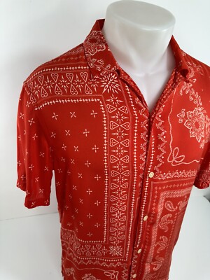 ALL SAINTS - PAISLEY BANDANA Mens S Hawaiian Shirt | eBay