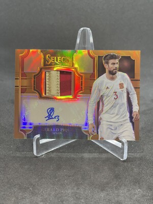 2017-18 Panini Select Soccer Jersey Auto Card :Gerard Pique 14/20