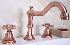 Antique Red Copper 8" Widespread Bathroom Basin Faucet Sink Mixer Tap Krg059
