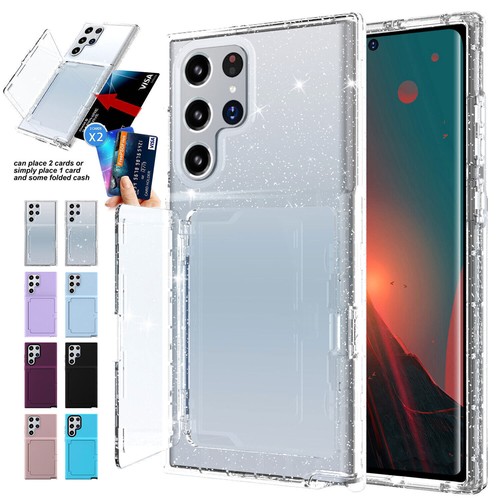 Funda rígida para teléfono Samsung S23 S24 Ultra Plus billetera ranura para tarjeta soporte de identificación - Imagen 8 de 67