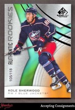 2019-20 SP Game Used Orange Rainbow #163 Kole Sherwood RC  105/118 ROOKIE