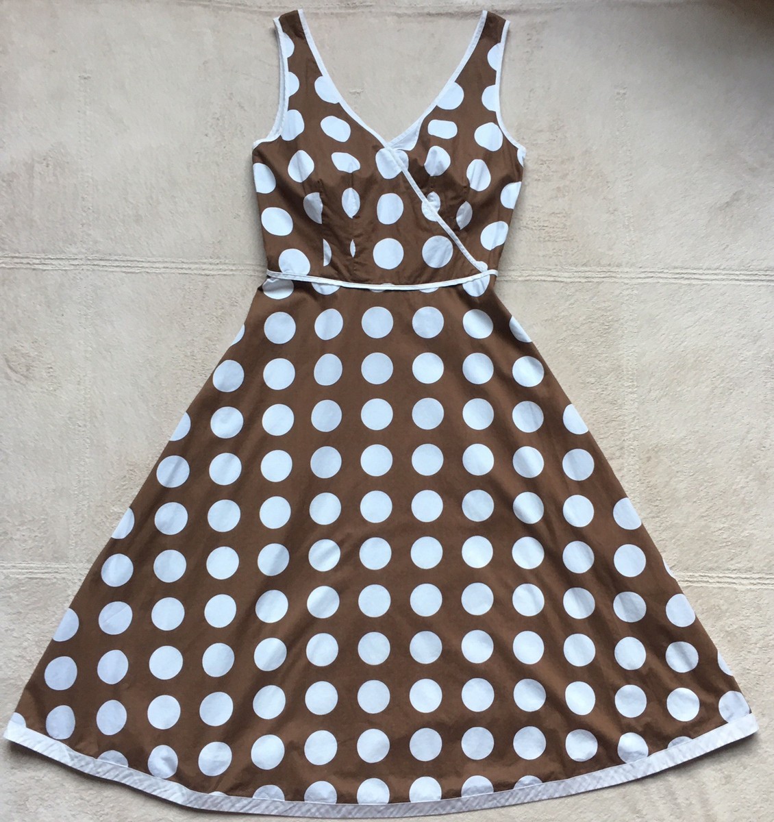 boden brown polka dot dress ABIGAIL POLKA DOT ZIP UP MIDI DRESS main image 1