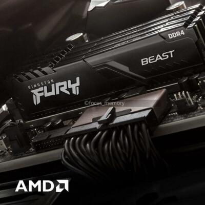 メモリー KINGSTON FURY BEAST DDR4 2666Mhz 16GB Kingston FURY™ Beast DDR4 RGB Memory – 8GB-128GB/2666MT/s-3733MT/s