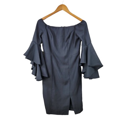 Venus Dress size 2 Sexy Mini cocktail Party LBD Witchy Flare Bell bat Sleeve