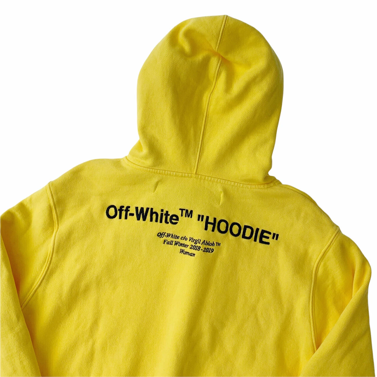 Felpa con cappuccio donna gialla Off White