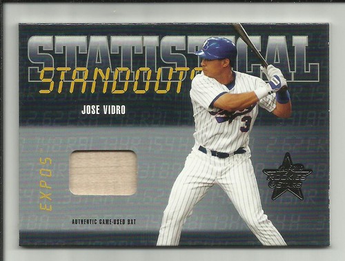 Jose Vidro 2002 Leaf Rookies & Stars Statistical Standouts Material Bat #SS-24