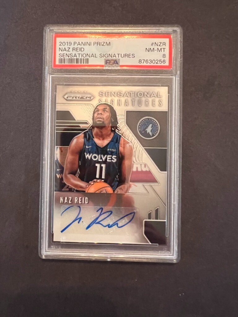 2019-20 Prizm Naz Reid Rookie Auto PSA 8 - Timberwolves | eBay