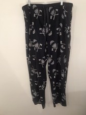 Stafford Men s Regular Fit Pajama Pants Sleep Drawstring Fleece Size XXL Blue