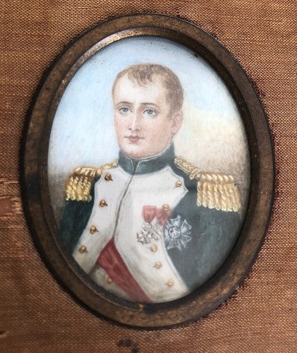 Diptyque XIXeme - Miniatures huiles portraits de Joséphine et Napoléon - Picture 3 of 6