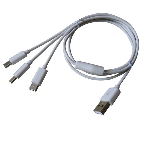 1m 3ft 3 in 1 Type C USB cable Power 3 TYPE C Devices At Once - 第 1/5 張圖片