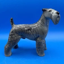 COOPERCRAFT ENGLAND FIGURINE OF A KERRY BLUE TERRIER DOG, PRE- 1971