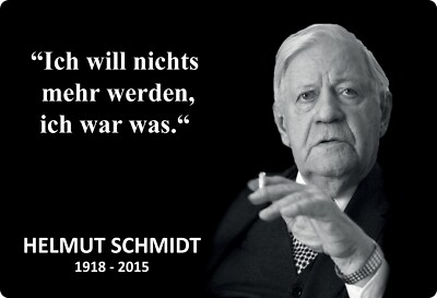 Blechschild 20x30cm gewölbt nichts mehr werden Helmut Schmidt Deko Schild