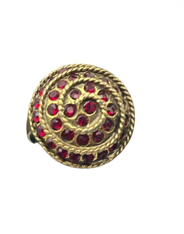 **Red Crystal Adjustable Statement Ring for Women - image 4