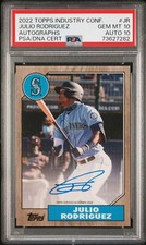 JULIO RODRIGUEZ 2022 Topps Industry Conference 1987 RC Auto PSA 10 PSA AUTO 10