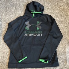 Under Armour Cold Gear Loose Black and Green Hoodie Youth XL