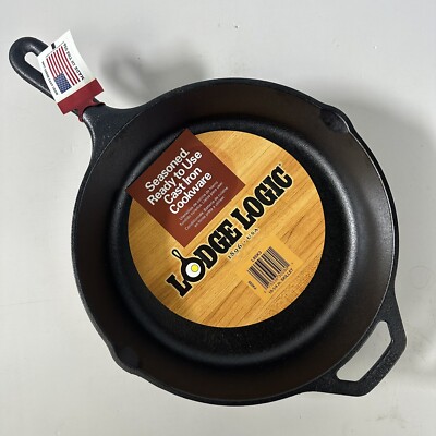 NEW Lodge Logic L8SK3 10-1/4'' Pre-Seasoned Cast Iron Skillet 2'' Deep Made in USA