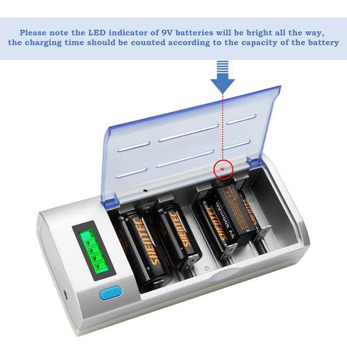 Universal Akku Ladegerät Batterie Aufladegerät Charger für AA AAA 9V C D Akkus - Afbeelding 10 van 11