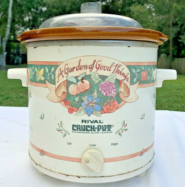 Rival Crock Pot Mo. 3150/2 31/2 Qt Vintage Slow Cooker A Garden of
