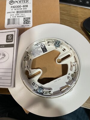 Qty. 4 Potter PAD300-6DB  6'' Detector Bases
