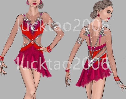 customized new style Figure skating Ice Skating Dress Gymnastics Costume 88141