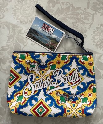 MC2 SAINT BARTH POCHETTE Umschlag Pouch Druck Majolika nicht auffindbar ECHT
