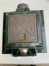 Antike Ofent&uuml;r Guss mit Rahmen mit Marke 320x320x110mm I