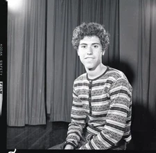 Vintage Negative B&W Med Format 1970's Yearbook Photo Teen Boy Student #125