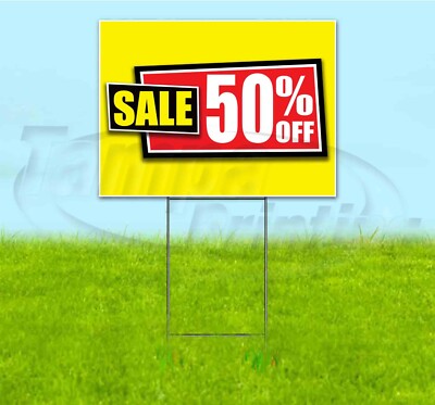 SALE 50% OFF 18x24 Yard Sign WITH STAKE Corrugated Bandit BUSINESS USA ...