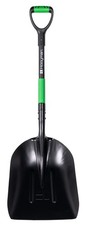 Scoop Shovel with Lightweight Aluminum Head Construction, Ergonomic No-Slip H...