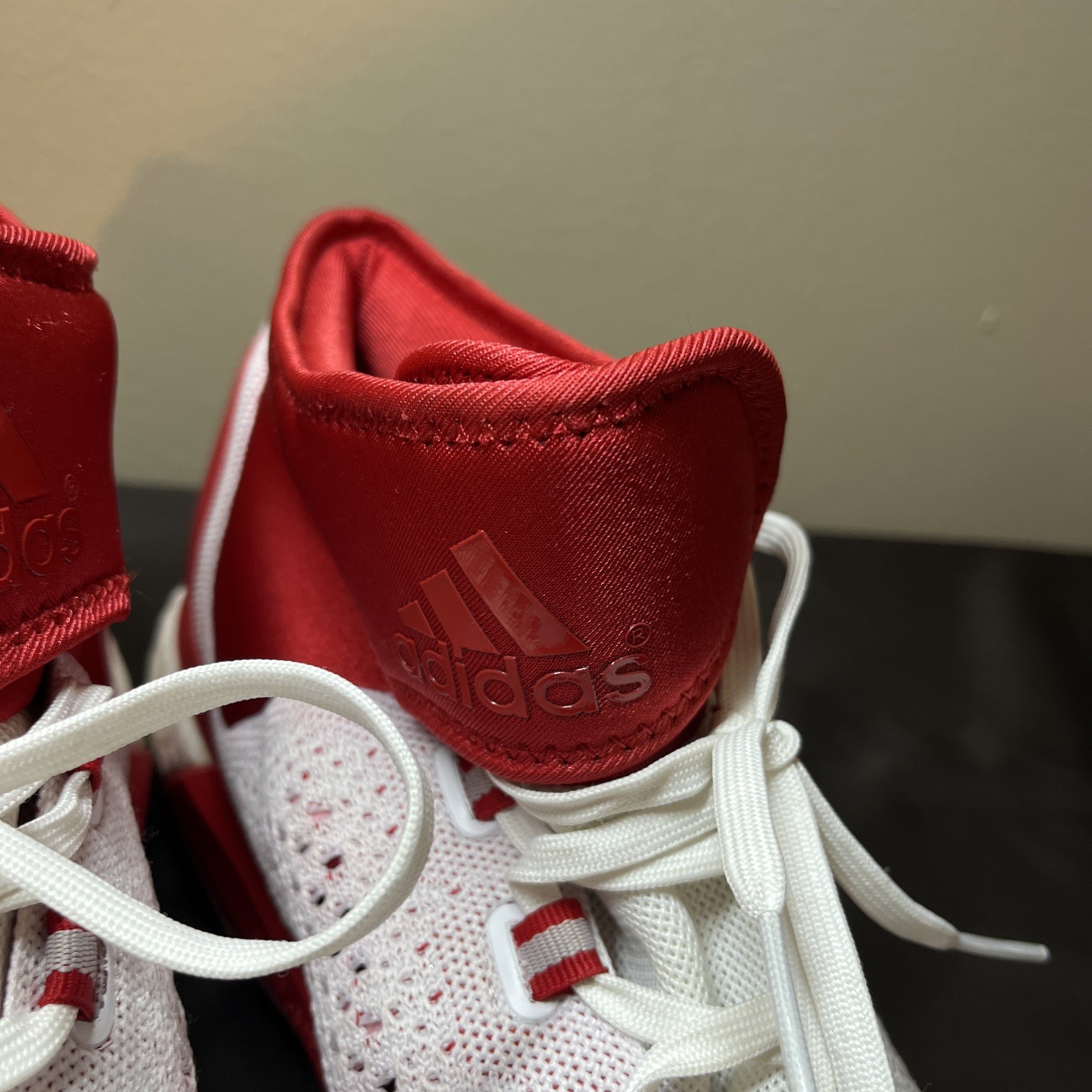 Adidas Crazylight MENS Red White Lace Up BASKETBALL SNEAKERS SIZE 17