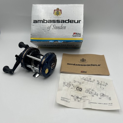 Moulinet De Pêche Vintage ABU Garcia Ambassadeur 6000 - Fabriqué En Suède - Avec étui