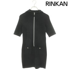 CHANEL P78647K11372 Cashmere Mixed Half Zip Dress Women's 36 Used 2c2e0b456b3742