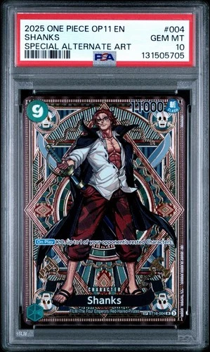 PSA 10 SHANKS ST16-004 SP ONE PIECE OP11 FIST OF DIVINE SPEED ENG ALT ART GEM