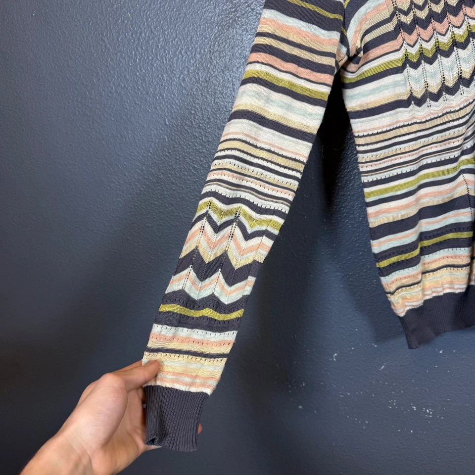 Missoni M Mujer Cárdigan Amarillo Rayas Jersey Foto 4 de 4