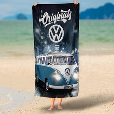 VW Volkswagen Bulli blau Strandtuch 75x150 cm...