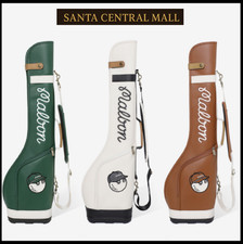 Malbon Stand Caddy Bag Half Case Golf Bag Green White Brown Japan SMM
