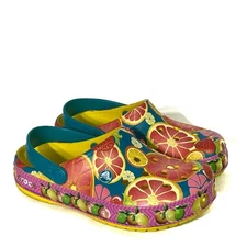 Crocs Crocband Fruit Citrus Clog Size 6 EUC