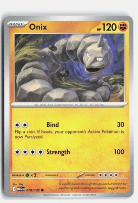 Onix 070/132 Mega Evolution Common Pokemon NM
