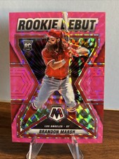 2022 Mosaic Rookie Debut Fluorescent Pink Prizm 5/10 Brandon Marsh #RD-3