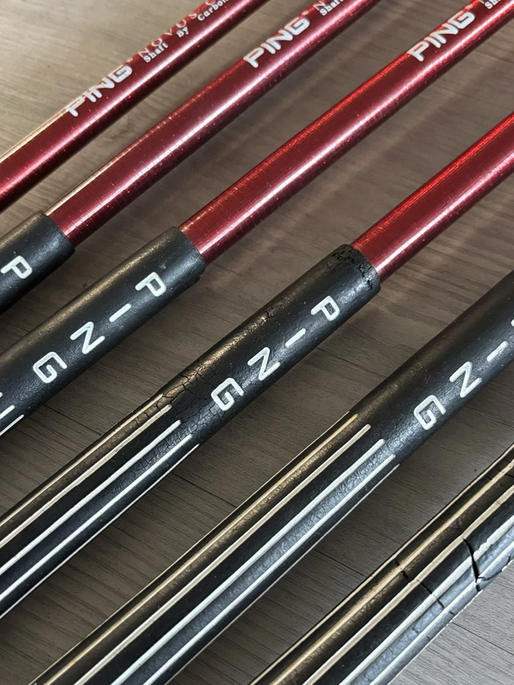 Lote de 6 palos de hierro de punto negro Ping Zing Karsten diestro 5-9 y cuña Foto 4 de 4
