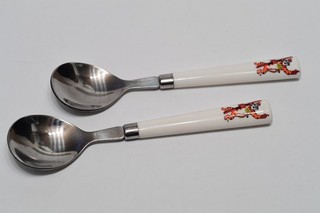 ( 2 ) Vintage Tony The Tiger 1991 Kellogg's Acrylic Cereal Spoon USA Olympics