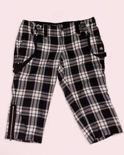 AUTHENTIC VINTAGE Y2K TRIPP NYC Women  S Plaid Cargo Pants w/ Pockets, Straps