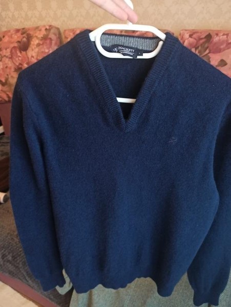 Men Hackett Sweater Black Wool 40 /L / 48