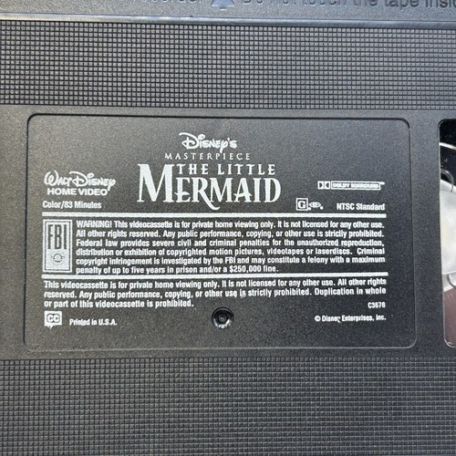 The Little Mermaid VHS Disney Tape Masterpiece Special VTG Clamshell Nearly New! - Picture 5 of 8