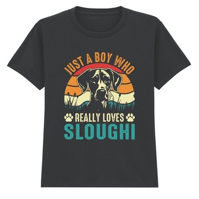 Just A Boy Who Really Loves Sloughi Hunderasse Tiere Jungen T-Shirt