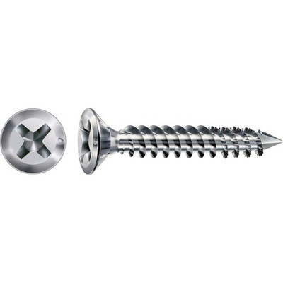 SPAX FEX Beschlagschraube, 4 x 28 mm, 2000 Stück, Doppelganggewinde, Senkkopf, 