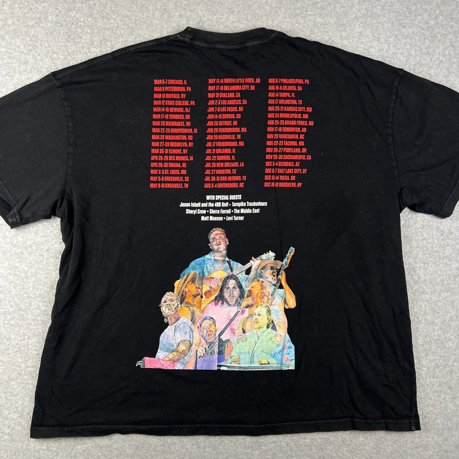 Zach bryan quittin time tour 2024 shirt 2xl mens country music merch