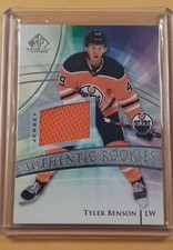 2020-21 Upper Deck SP Game Used - Authentic Rookies Tyler Benson #162 ,oilers