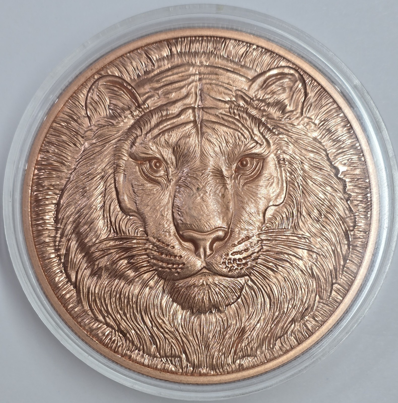 2026 5oz .999 Copper Tiger in a Capsule